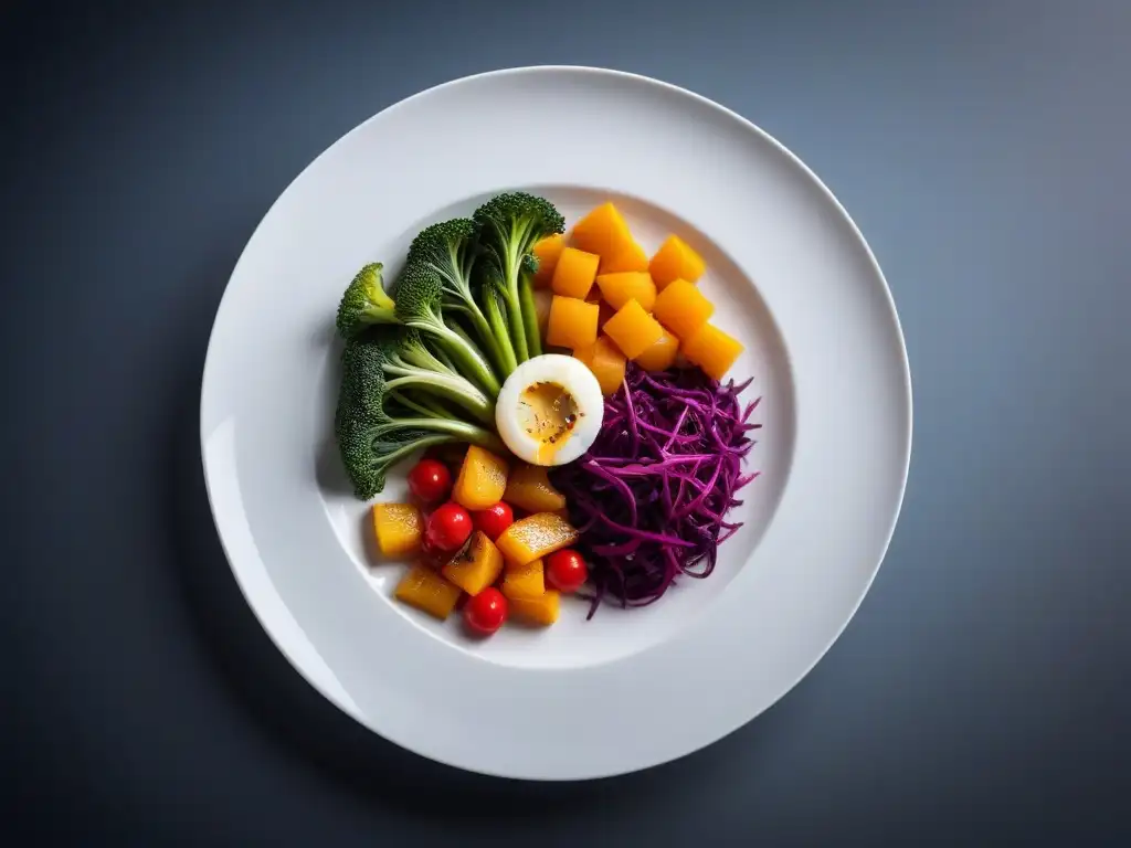 Un plato vegano minimalista con filosofía minimalista en dieta vegana