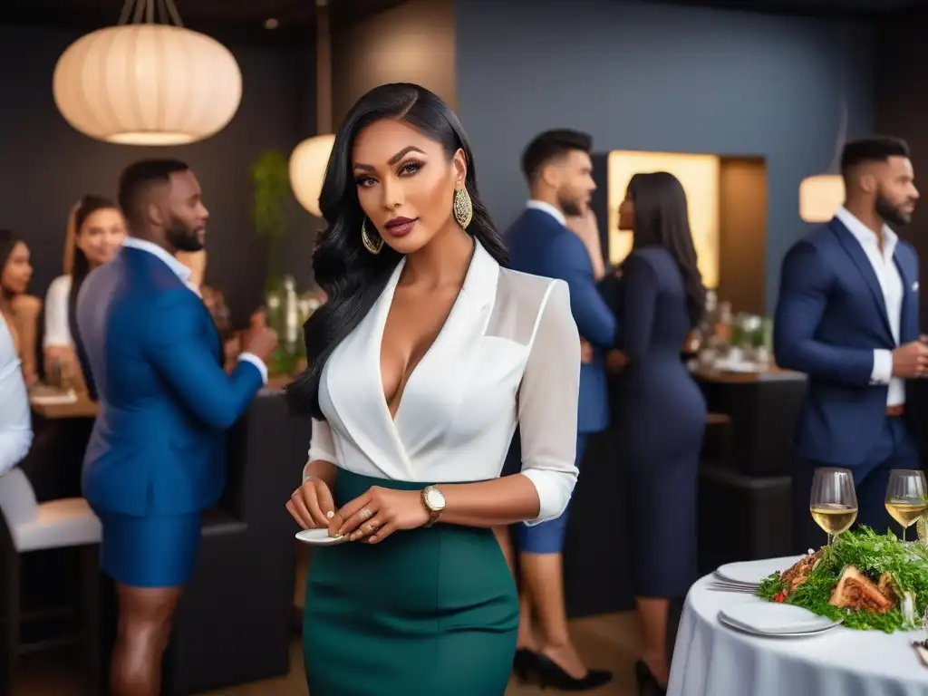 Profesionales se conectan en un restaurante vegano, mostrando networking en cocina vegana