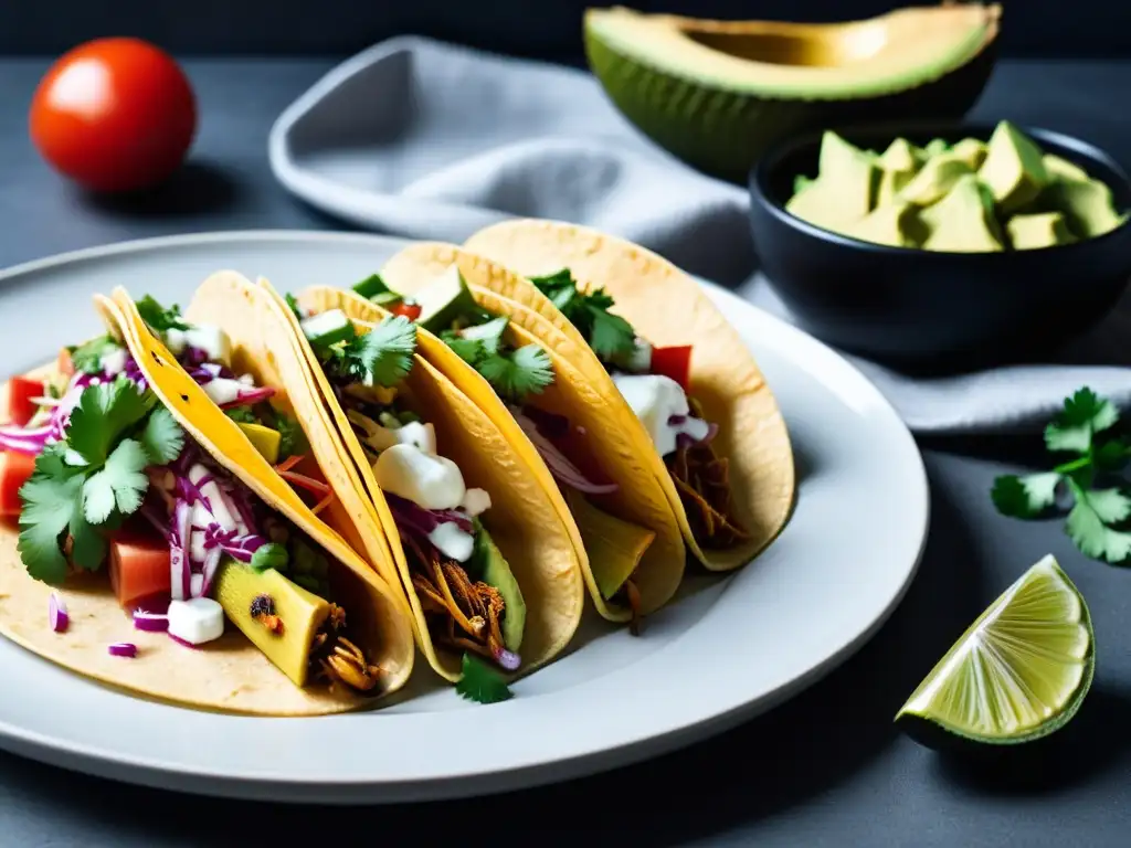 Tacos de jackfruit veganos: una explosión de colores y sabores en la cocina mexicana moderna