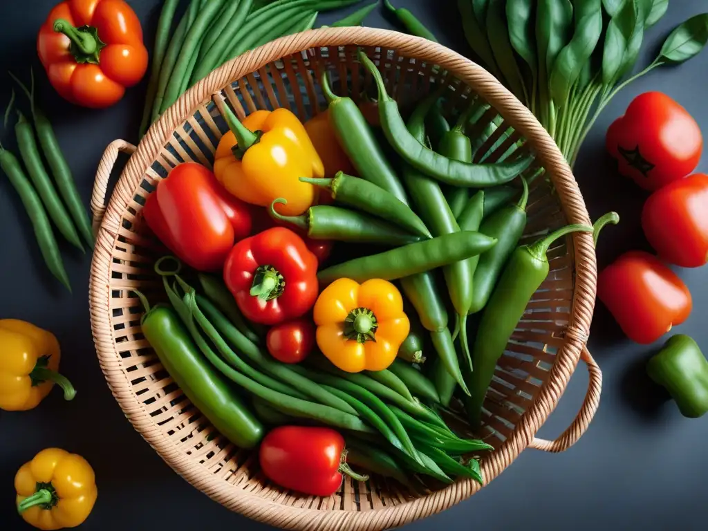 Una variedad de verduras frescas en una cesta de vapor, listas para cocinar al vapor