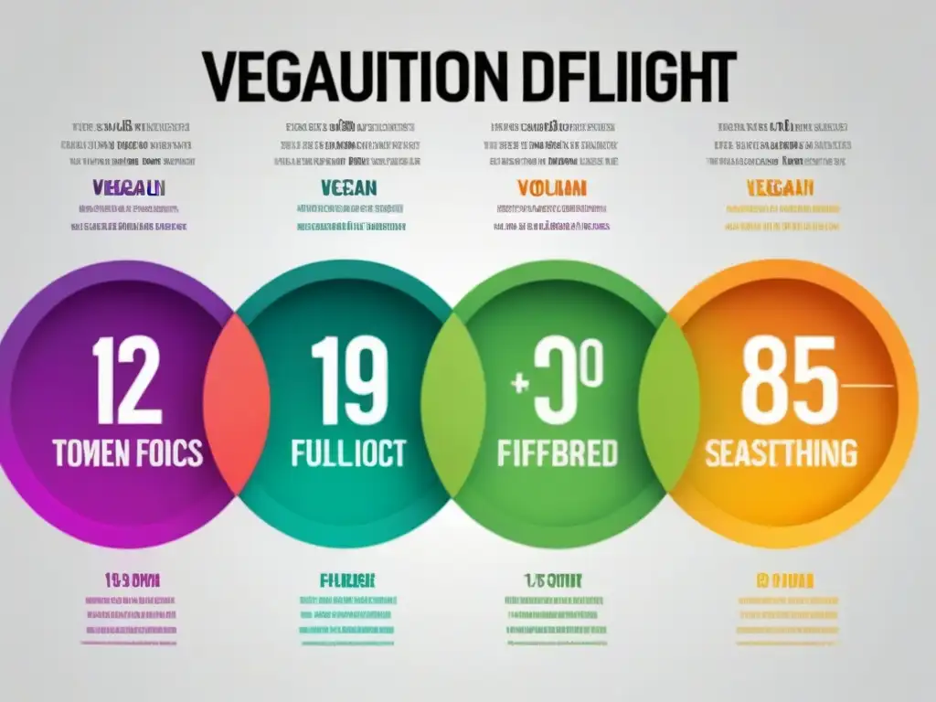 Un viaje vibrante por la historia del veganismo nutrición a través de ilustraciones coloridas de alimentos y figuras históricas