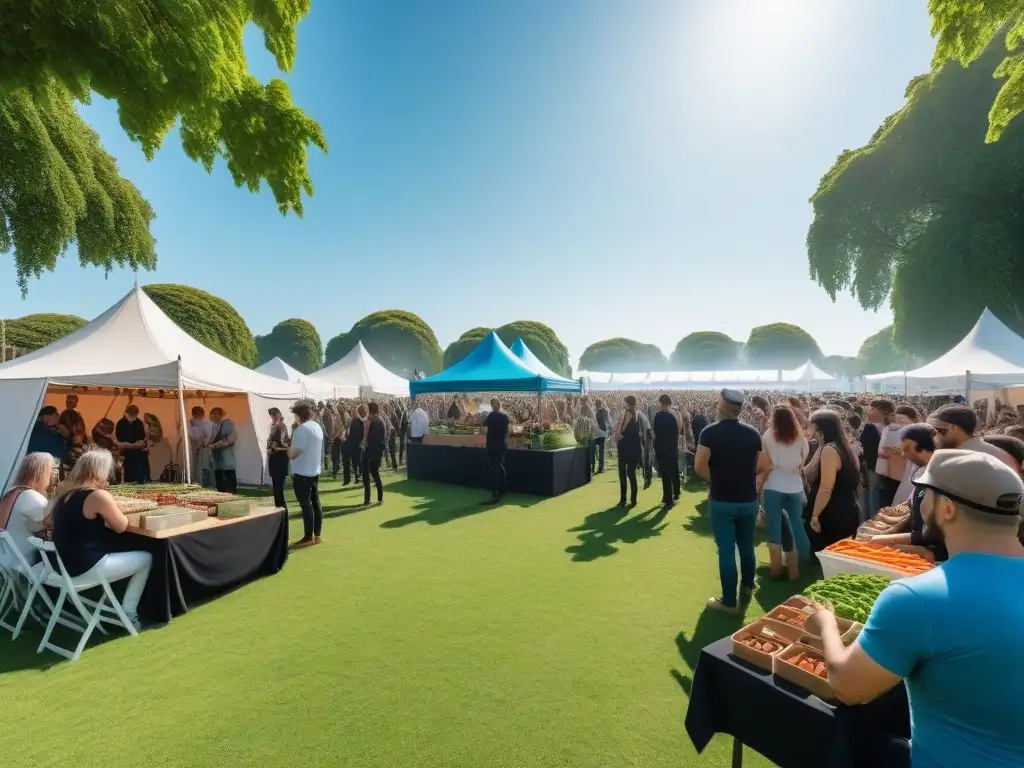 Vibrante festival vegano en el parque: comida, productos eco y activismo